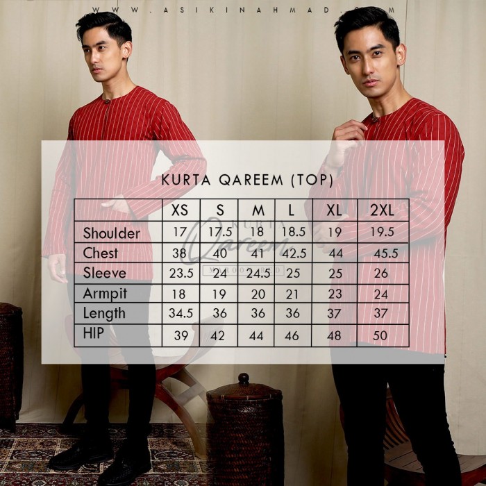 KURTA QAREEM in Maroon Red