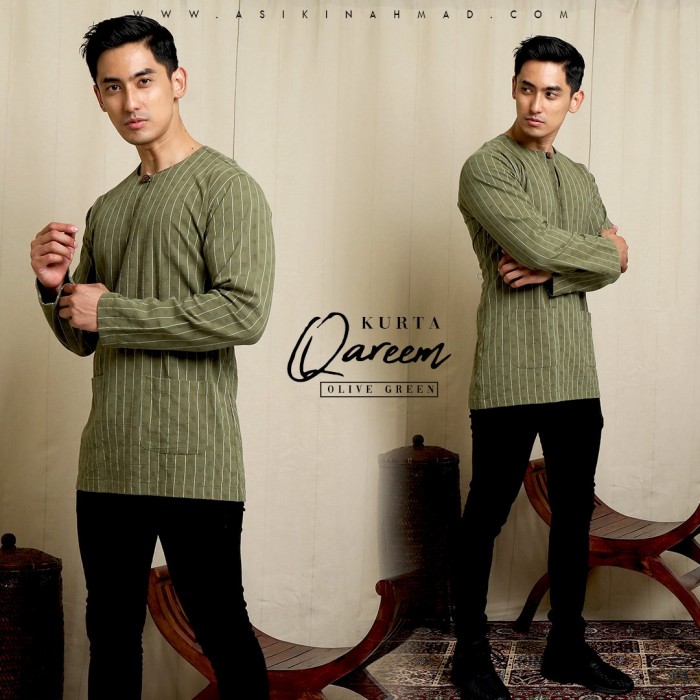 KURTA QAREEM in GREEN OLIVE
