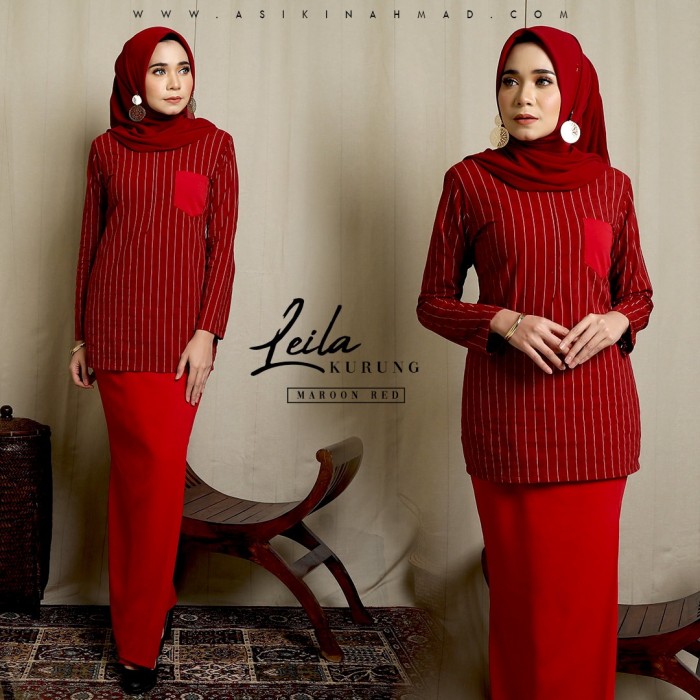 HQ- KURUNG LEILA Maroon Red
