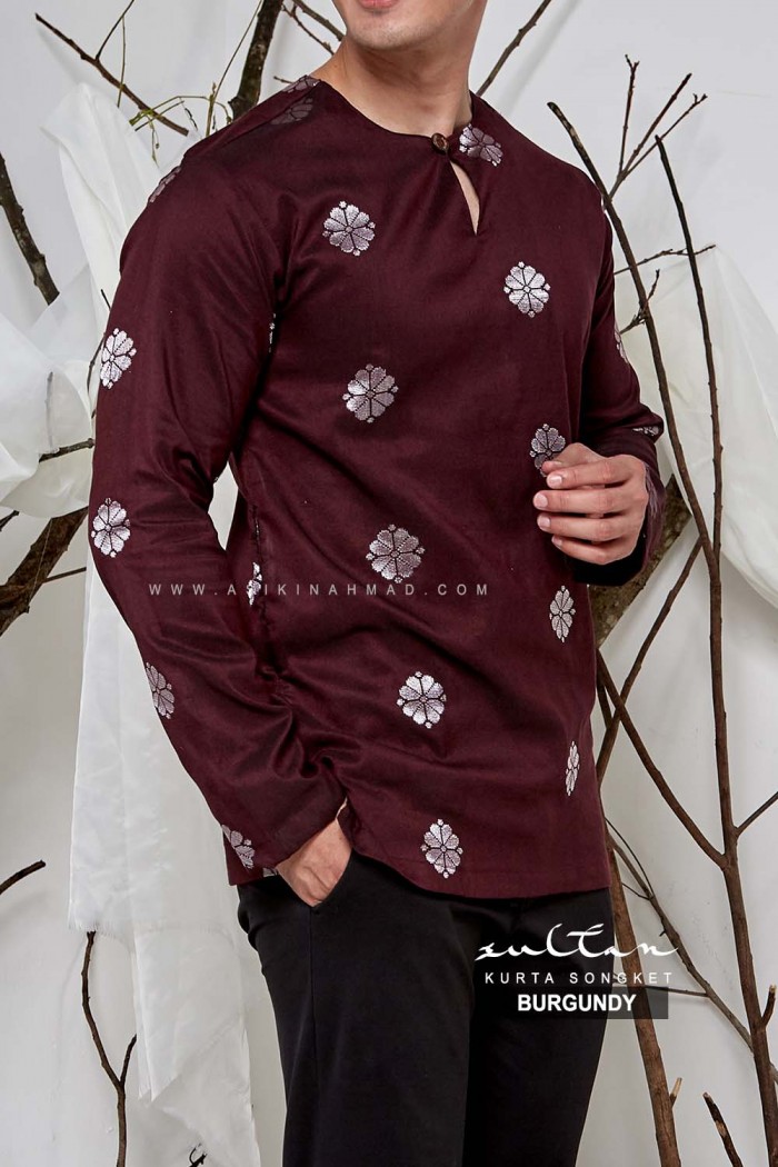 SULTAN KURTA in BURGUNDY