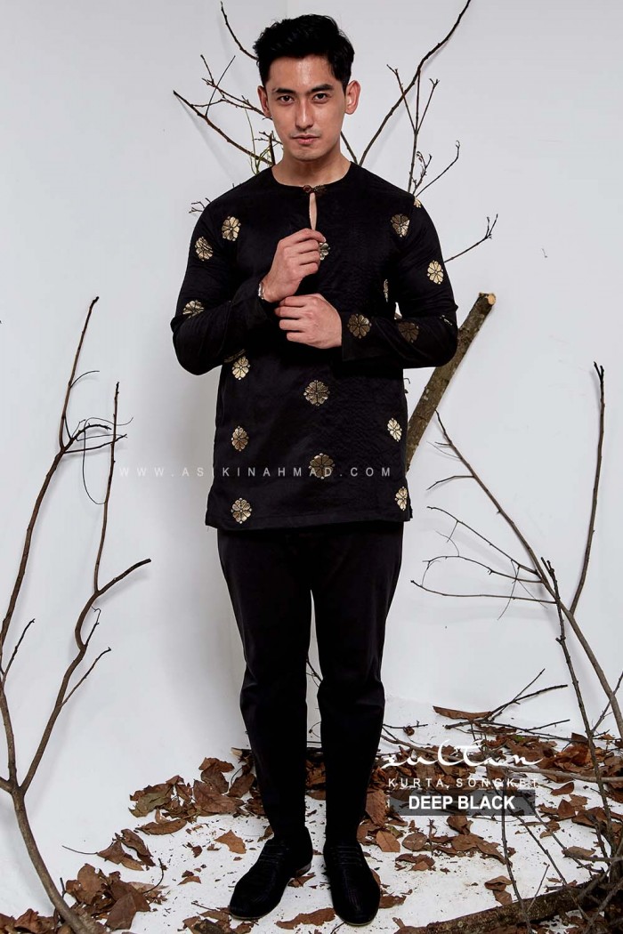 SULTAN KURTA in DEEP BLACK