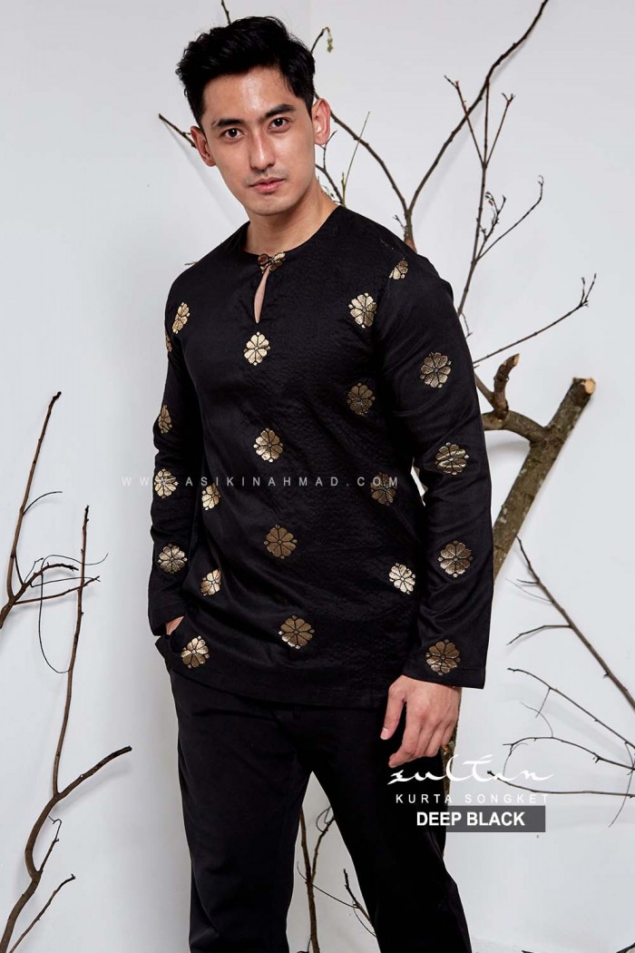 SULTAN KURTA in DEEP BLACK