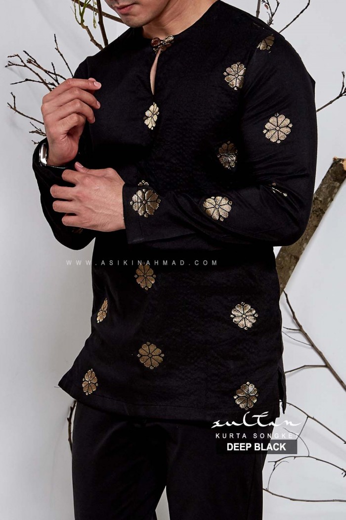 SULTAN KURTA in DEEP BLACK