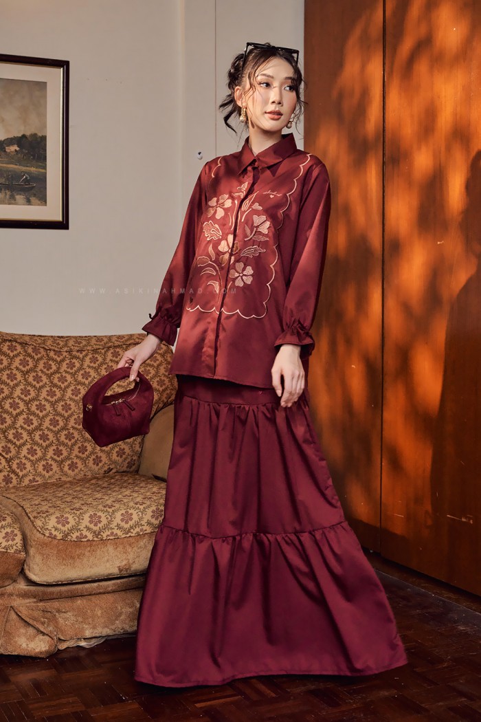 AUREL TOP IN MAROON