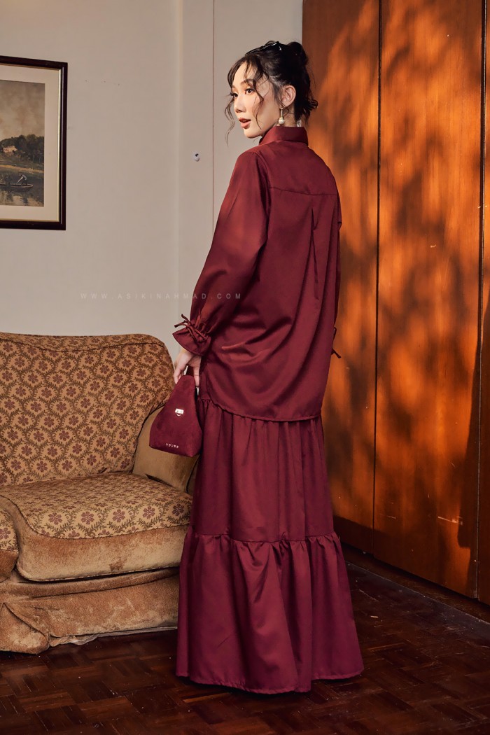 AUREL TOP IN MAROON
