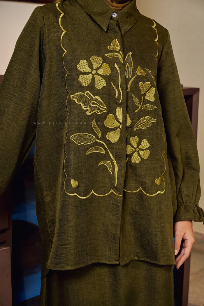 AUREL TOP IN OLIVE