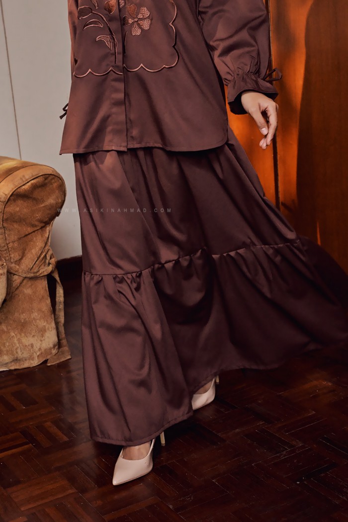 AUREL SKIRT IN RICH BROWN