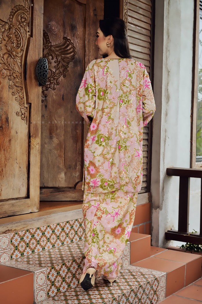 BUNGA SERUNI KURUNG IN MATCHA PINK