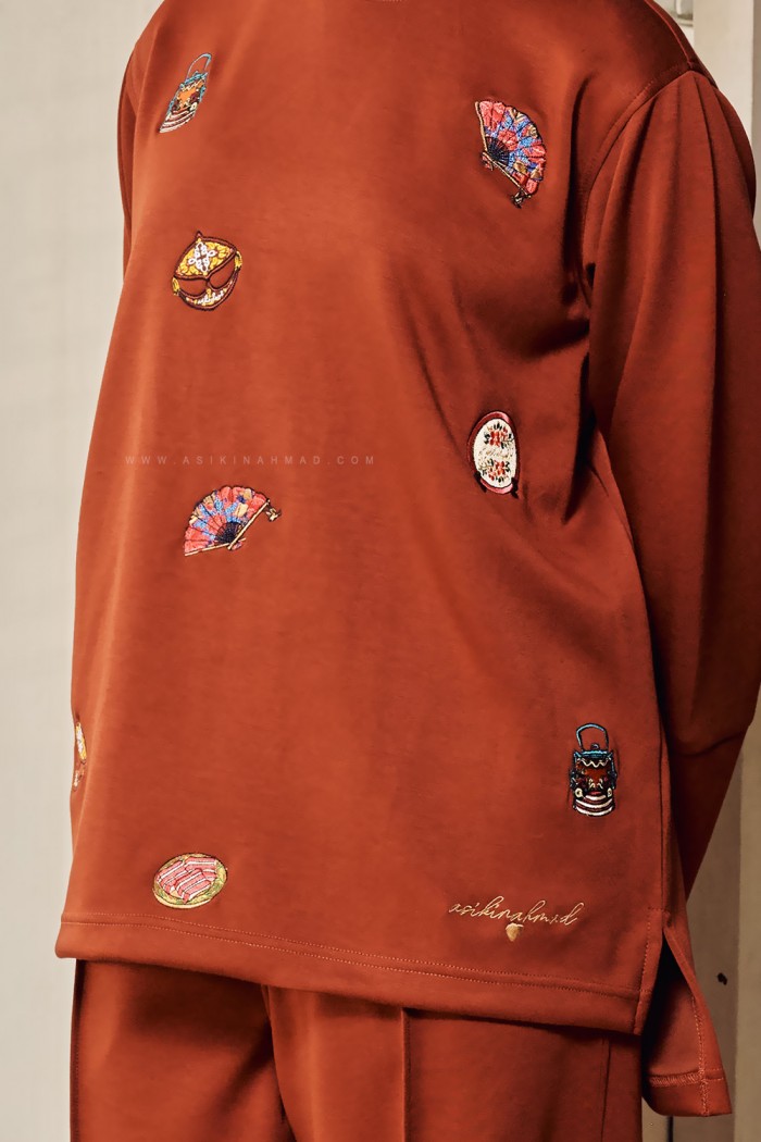 LESTARI TOP IN BRICK ORANGE
