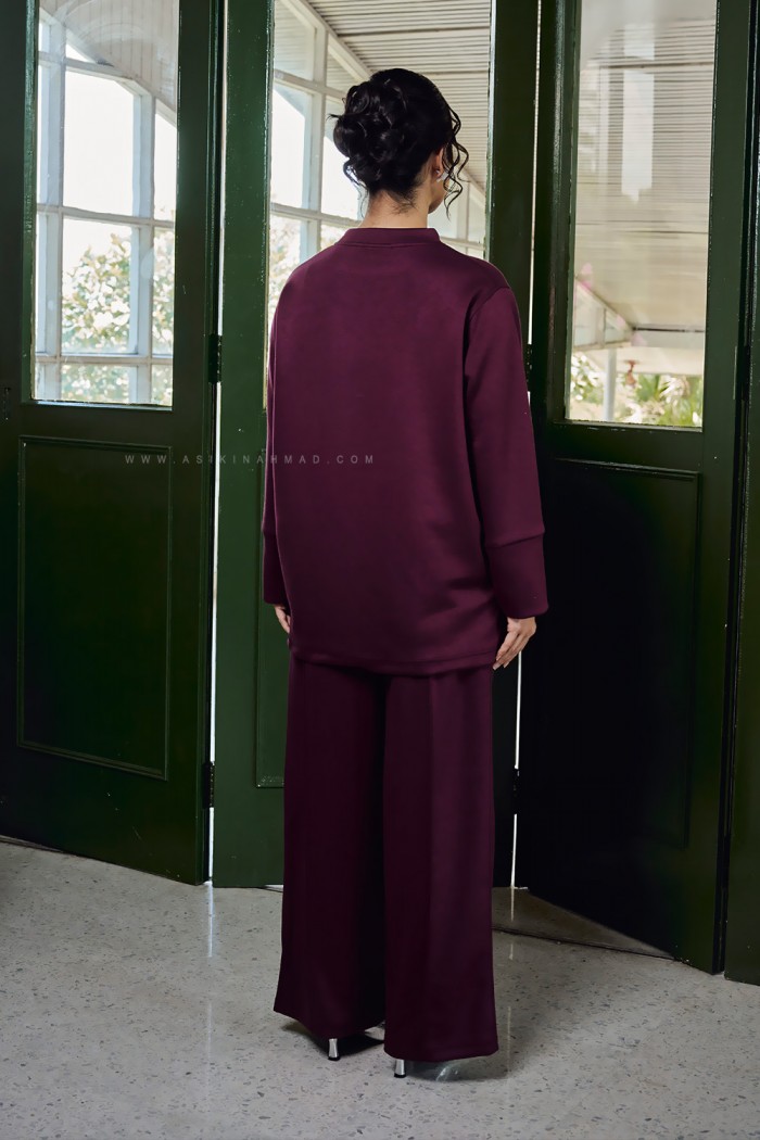 LESTARI TOP IN BURGUNDY