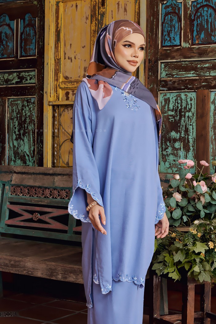 LINEN LAILA KURUNG IN BABY BLUE