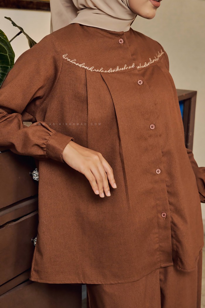LUNARA BLOUSE IN GOLDEN BROWN