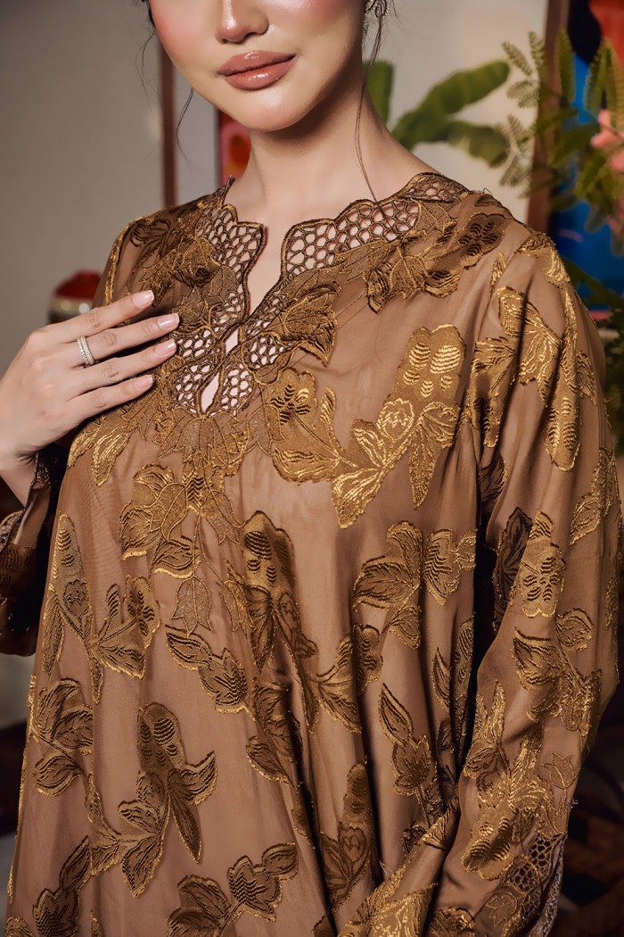 MARIANI KURUNG IN CARAMEL BROWN