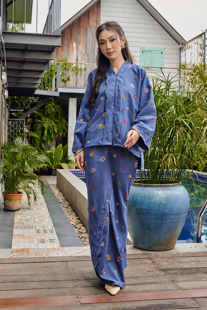MEKAR MANIS KEBAYA (MMK-D2) in ASH BLUE