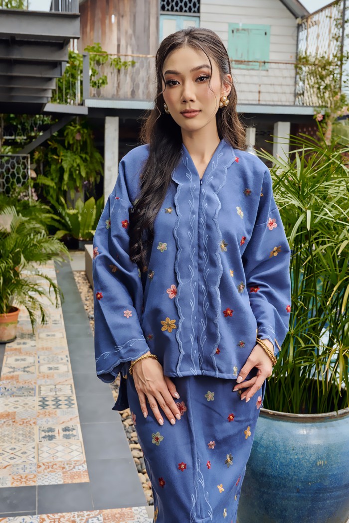 MEKAR MANIS KEBAYA (MMK-D2) in ASH BLUE