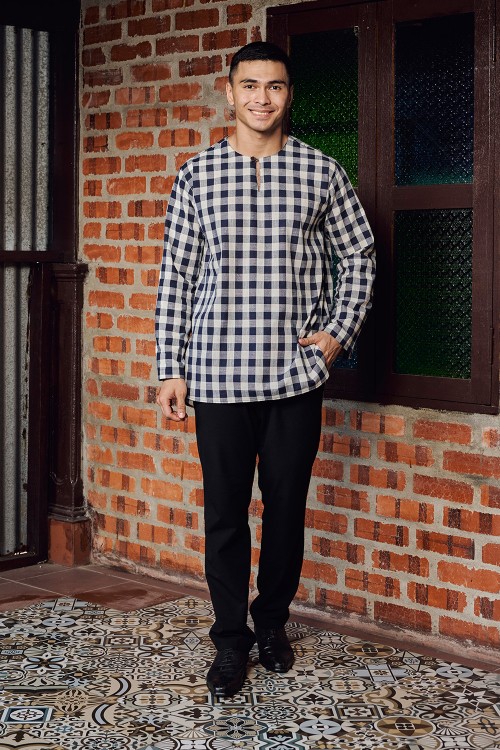 NADIM KURTA (NK-D3) in NAVY BLUE
