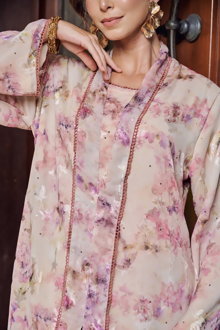 NOORMA PRINTED KEBARUNG IN PINK CREAM (BATCH 2)