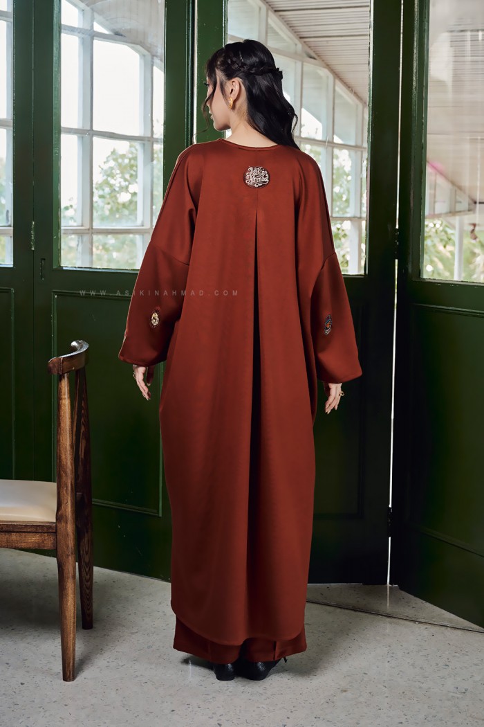 RONA DRESS IN BRICK ORANGE