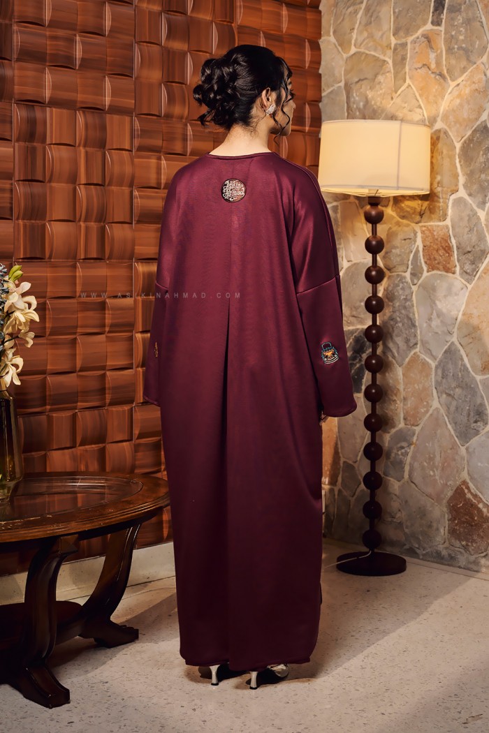 RONA DRESS IN BURGUNDY