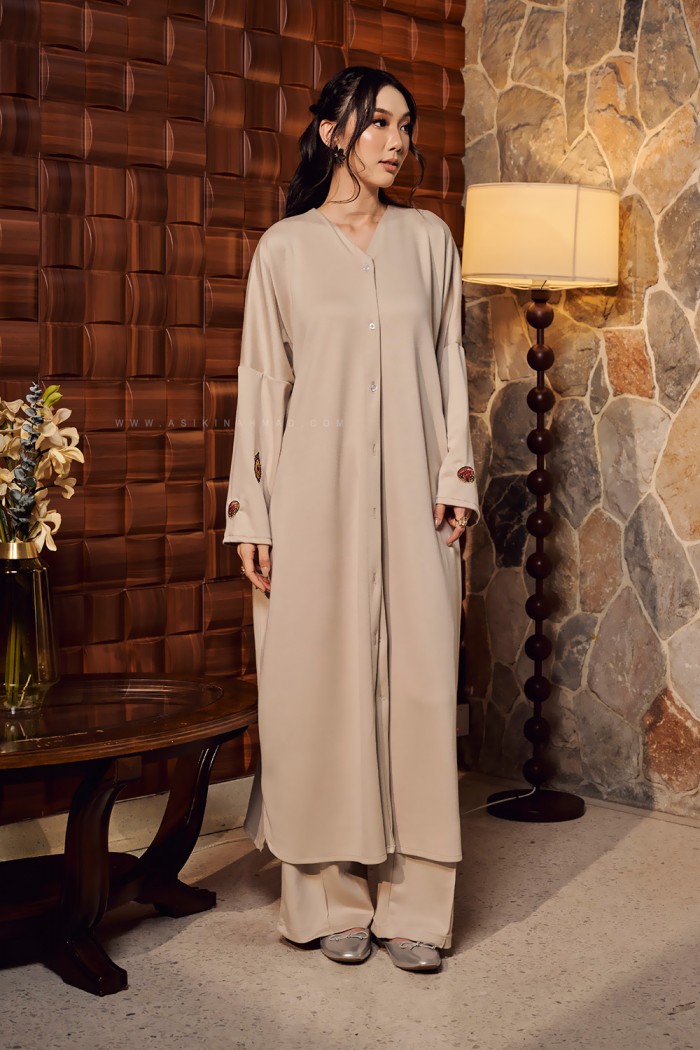RONA DRESS IN LIGHT GRAY