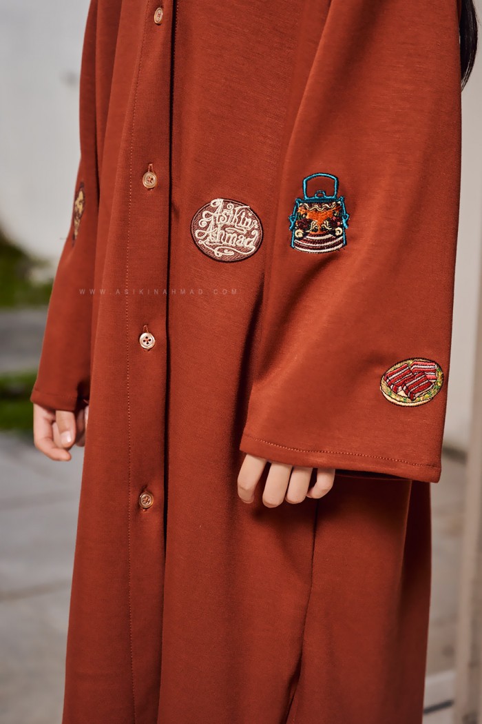 RONA DRESS KIDS IN BRICK ORANGE