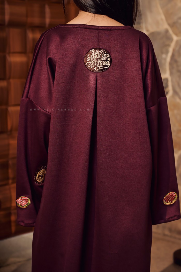 RONA DRESS KIDS IN BURGUNDY