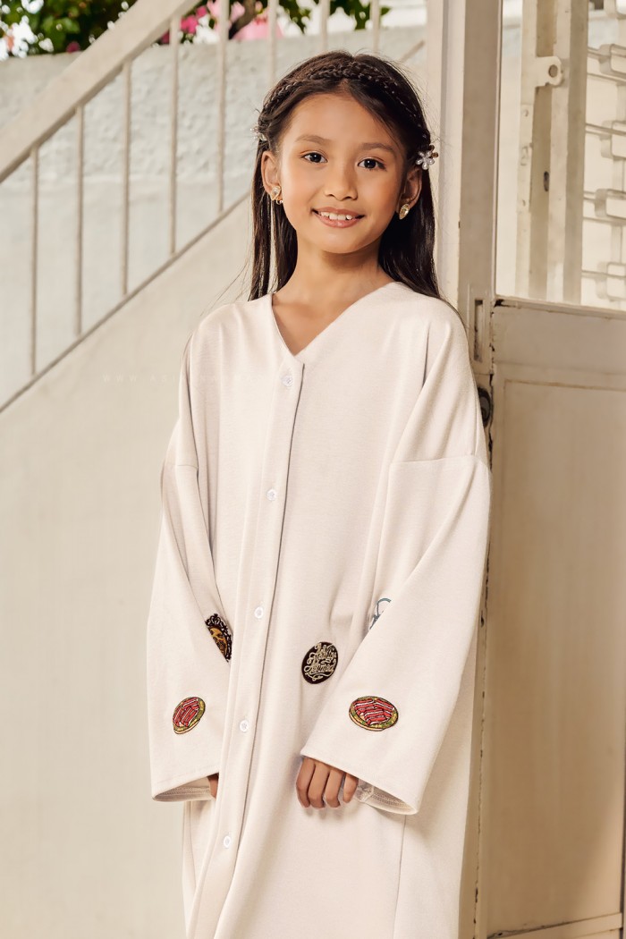 RONA DRESS KIDS IN OFF WHITE