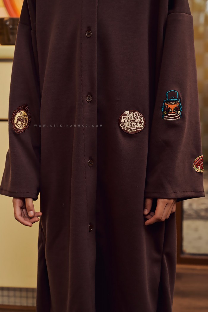 RONA DRESS KIDS IN RICH BROWN