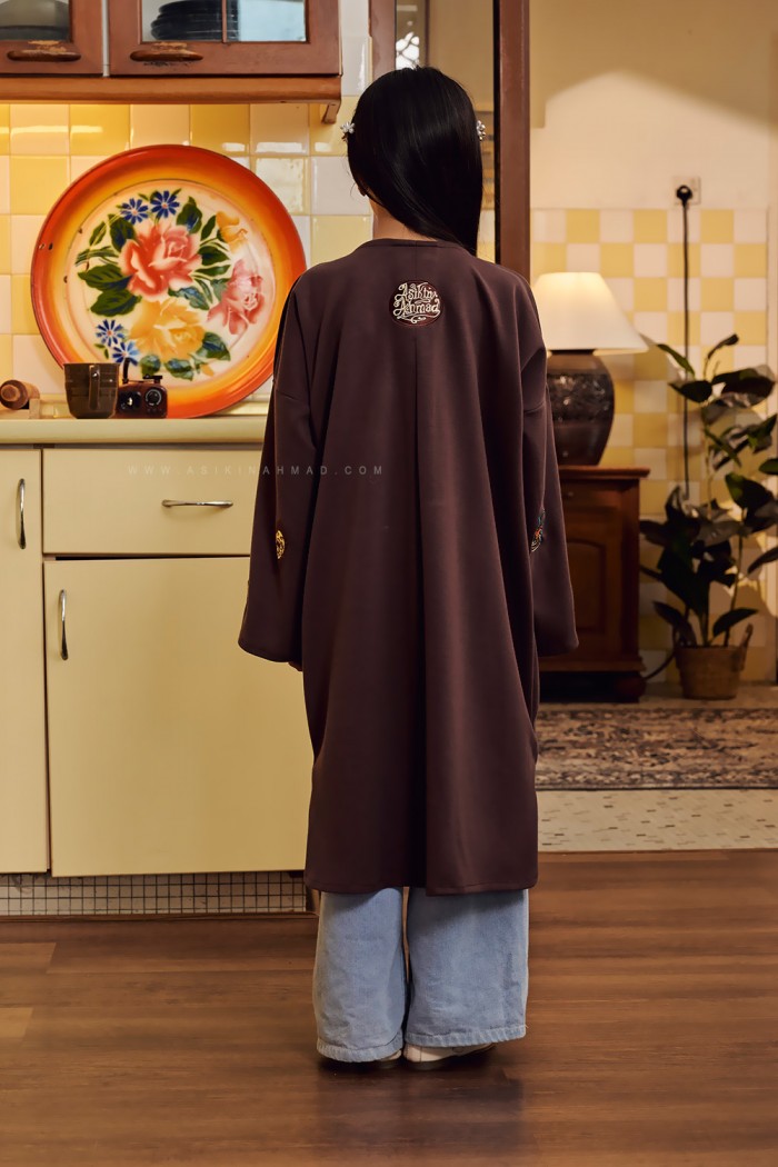 RONA DRESS KIDS IN RICH BROWN