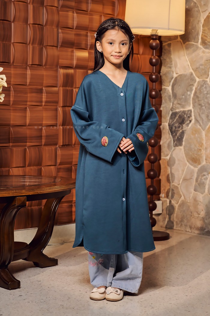 RONA DRESS KIDS IN TEAL GREEN