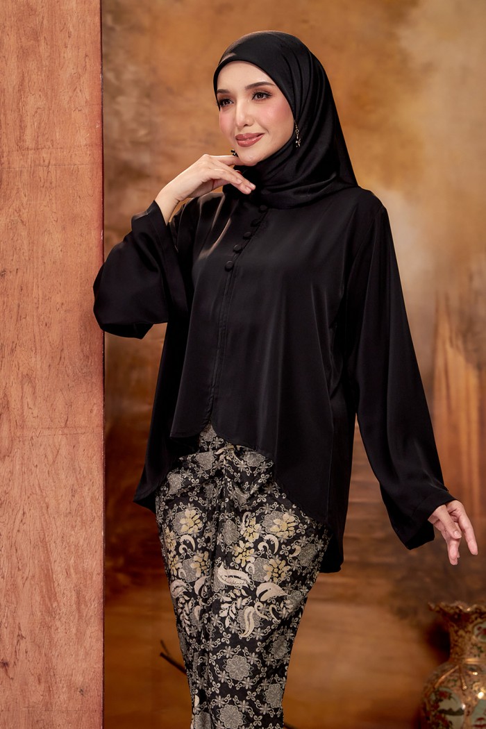 SALEHA KURUNG (SKD-1) - BLACK