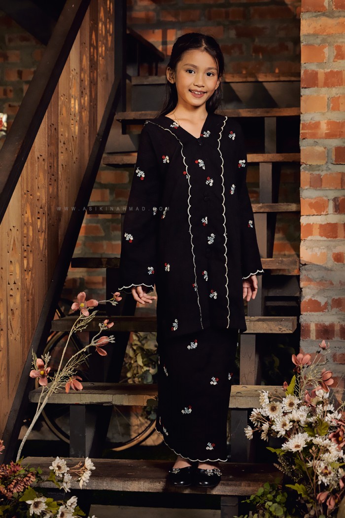 SARIMAH SULAM KURUNG KIDS in BLACK PURPLE