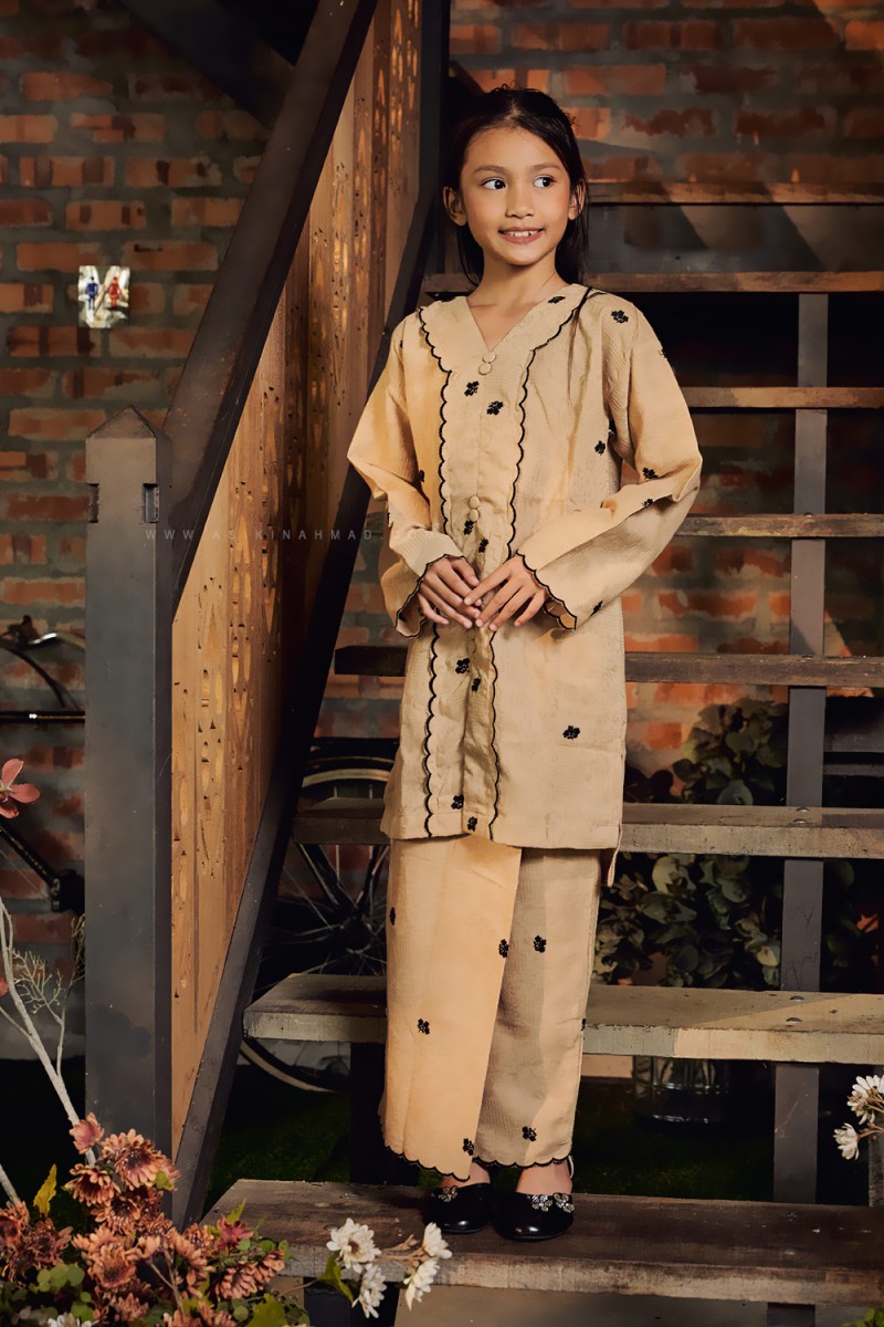 SARIMAH SULAM KURUNG KIDS in NUDE BROWN