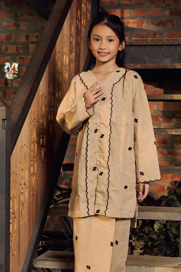 SARIMAH SULAM KURUNG KIDS in NUDE BROWN