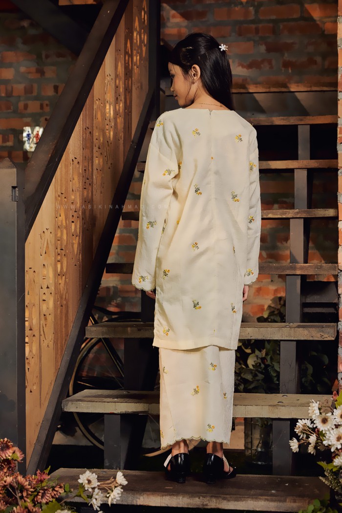 SARIMAH SULAM KURUNG KIDS in WHITE OLIVE