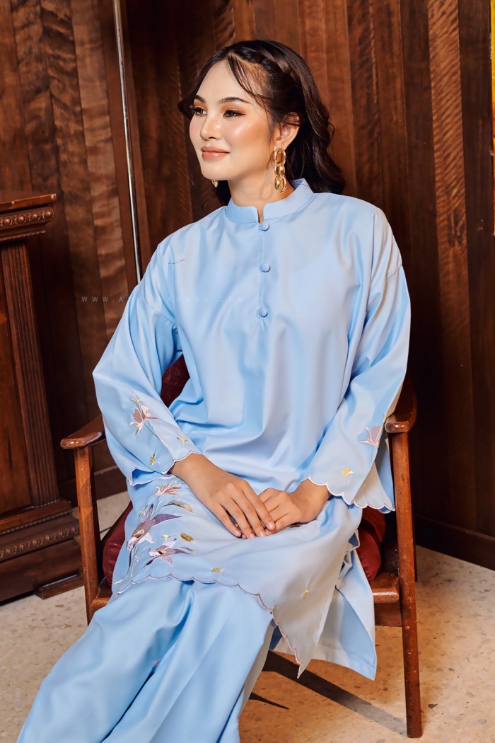 TERATAI INDAH KURUNG IN BABY BLUE