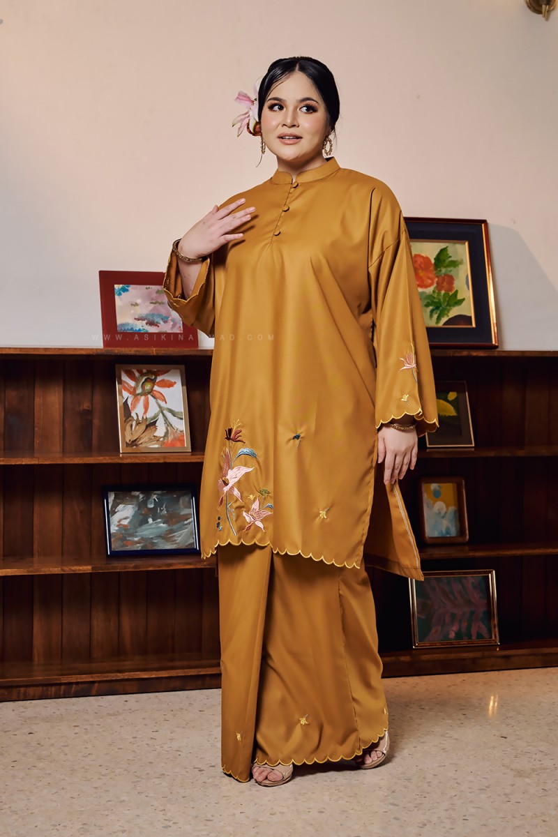 TERATAI INDAH KURUNG IN MUSTARD