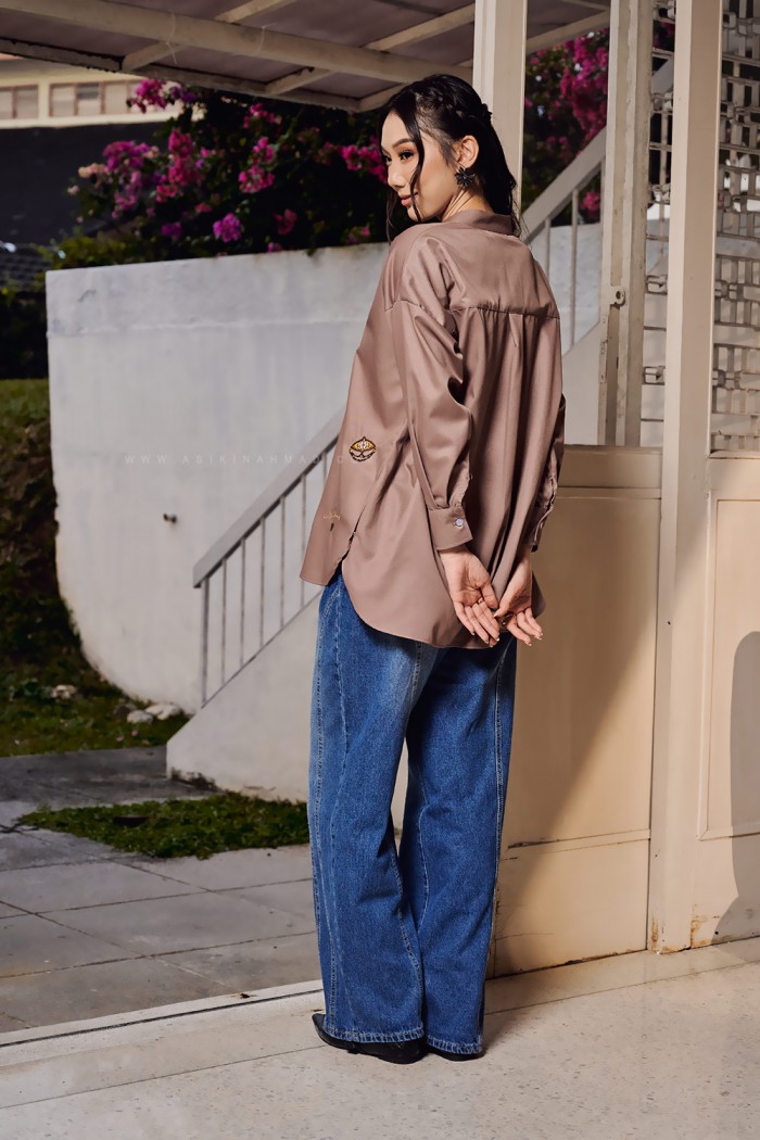 TIARA BLOUSE IN BROWN