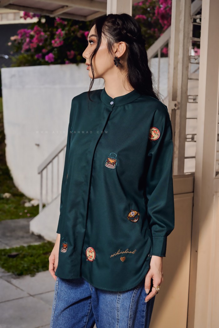TIARA BLOUSE IN EMERALD