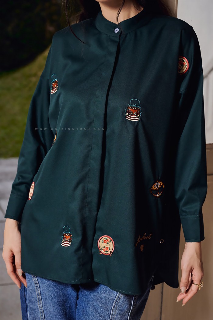 TIARA BLOUSE IN EMERALD